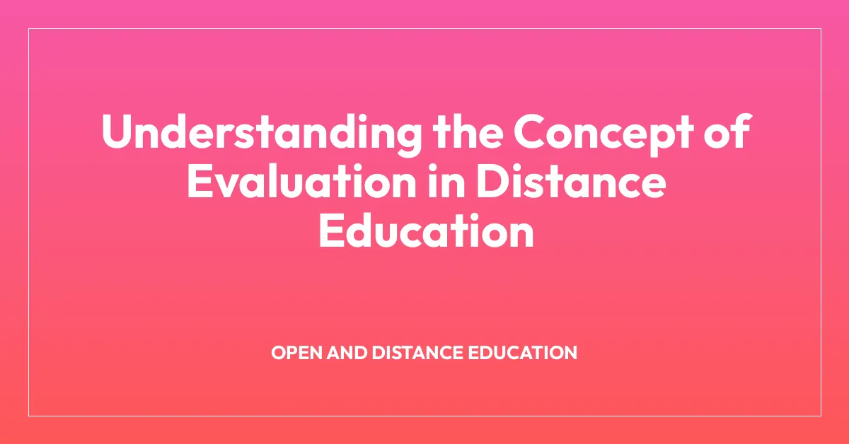 Open and Distance Education • Teachers Institute