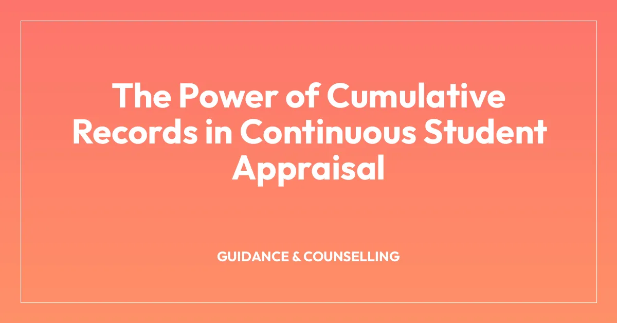 The Power of Cumulative Records in Continuous Student Appraisal