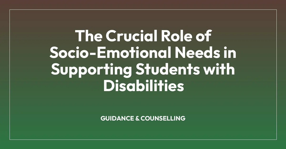 Socio Emotional Flow Support Reference: The Crucial Role Of Socio Emotional Needs In Supporting Students